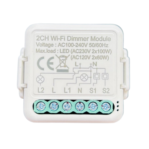 Smart Mini Switch Dimmer 2 Gang Module