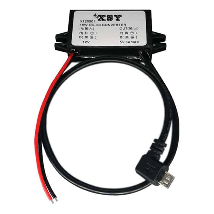 12V to MicroUSB Converter 5V 3A, DC-DC suitable for Gates