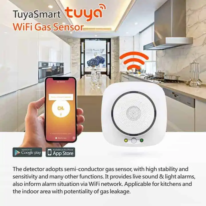 PT07 Smart Radon Gas Detector – WIFI with TUYA/Smartlife App.
