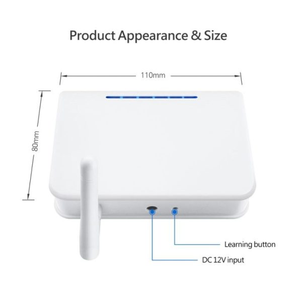 alarm sensor 433Mhz repeater dimensions